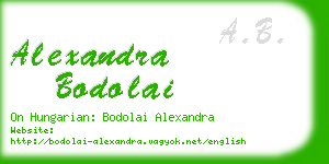 alexandra bodolai business card